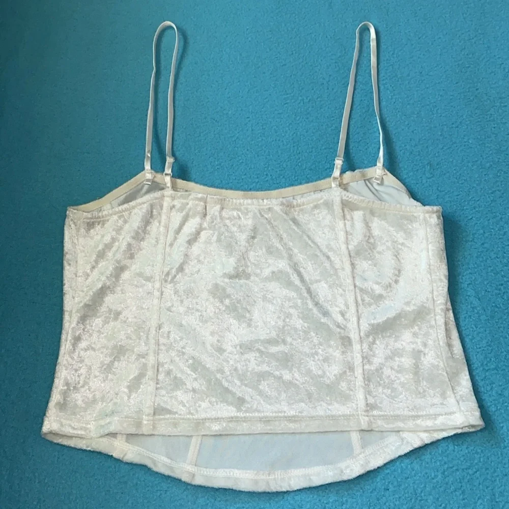 VICTORIA’S SECRET crushed velvet spaghetti strap top silky shorts vintage size S